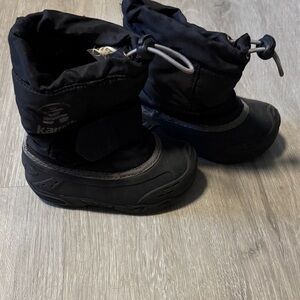 Kamik Black Snow‎ Boots with Drawstring
